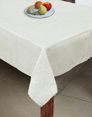 The Home Talk Rectangular Pack of 1 Table Placemat(White, Jute)