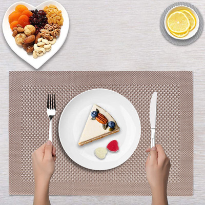 Flipkart SmartBuy Rectangular Pack of 4 Table Placemat(Beige, PVC)