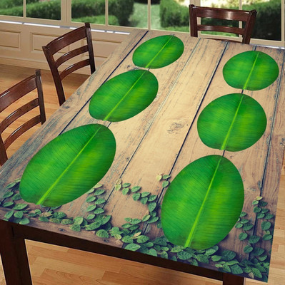 SANRAKSSHAN Rectangular Pack of 6 Table Placemat(Green, PVC)