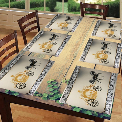 Flipkart SmartBuy Rectangular Pack of 6 Table Placemat(Silver, Gold, PVC)