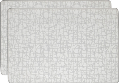 Winner Rectangular Pack of 2 Table Placemat(White, PVC)