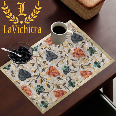 DELHI PVC CORP Rectangular Pack of 2 Table Placemat(Multicolor, Jute, PVC)
