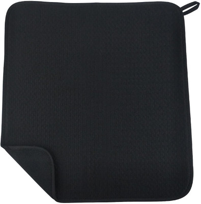 Primeway Rectangular Pack of 1 Table Placemat(Black, Polyester)