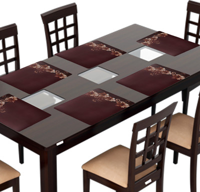 Flipkart SmartBuy Rectangular Pack of 6 Table Placemat(Brown, PVC)