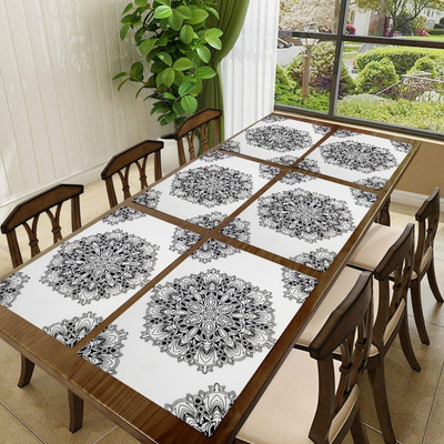 SANRAKSSHAN Rectangular Pack of 6 Table Placemat(Red, PVC)