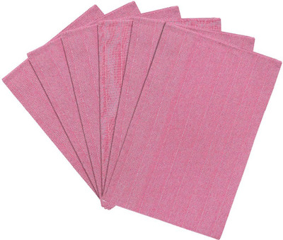 Saral Home Rectangular Pack of 6 Table Placemat(Pink, Cotton)
