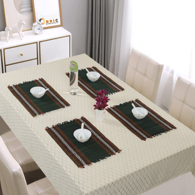 orric Rectangular Pack of 4 Table Placemat(Green, River Grass)