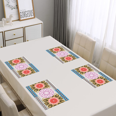 Flipkart SmartBuy Rectangular Pack of 4 Table Placemat(Multicolor, PVC)