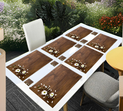 SANRAKSSHAN Rectangular Pack of 6 Table Placemat(Multicolor, PVC)