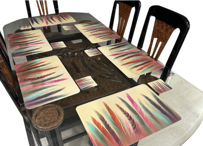 DELHI PVC CORP Rectangular Pack of 6 Table Placemat(Multicolor, PVC)