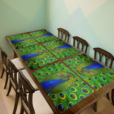 Flipkart SmartBuy Rectangular Pack of 6 Table Placemat(Green, PVC)
