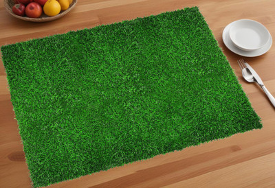 Weave Arts Rectangular Pack of 2 Table Placemat(Green, Polypropylene)