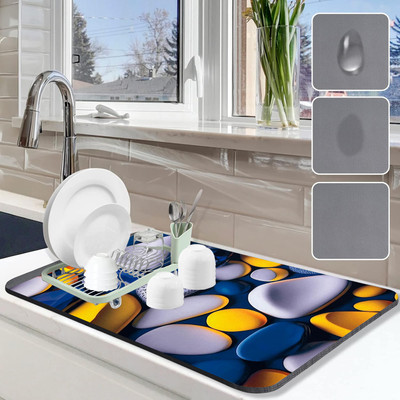 SHREESALES Rectangular Pack of 1 Table Placemat(Multicolor, Rubber)
