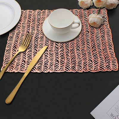 Dakshya Industries Rectangular Pack of 6 Table Placemat(Brown, PVC)
