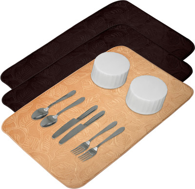 KUBER INDUSTRIES Rectangular Pack of 3 Table Placemat(Multicolor, Microfibre)