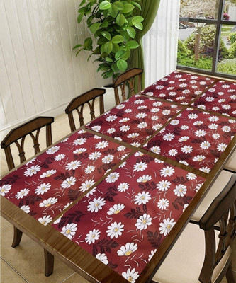 REVEXO Rectangular Pack of 6 Table Placemat(Multicolor, PVC)