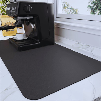 AnjaniputrA Rectangular Pack of 1 Table Placemat(Black, Blue, Brown, Microfibre, Rubber)
