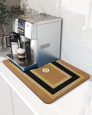 crownsmill Rectangular Pack of 1 Table Placemat(Gold, Rubber)