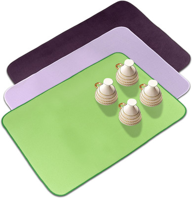 KUBER INDUSTRIES Rectangular Pack of 3 Table Placemat(Multicolor, Microfibre)