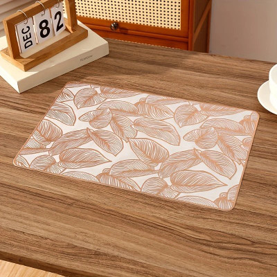 DPA Collection Rectangular Pack of 1 Table Placemat(Brown, PVC)