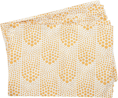 Dekor World Rectangular Pack of 6 Table Placemat(Yellow, Cotton)