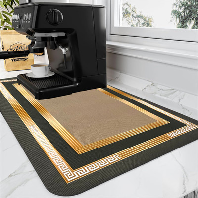 VDNSI Rectangular Pack of 1 Table Placemat(Brown, Rubber)