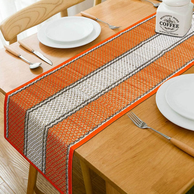 orric Rectangular Pack of 1 Table Placemat(Orange, Cotton)