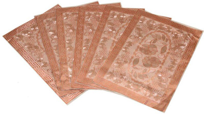 KUBER INDUSTRIES Rectangular Pack of 6 Table Placemat(Brown, PVC (Polyvinyl Chloride))