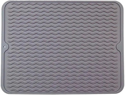 KitchenFest Rectangular Pack of 1 Table Placemat(Grey, Silicone)