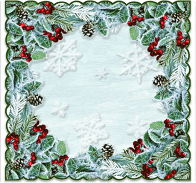 Christian Mart Rectangular Pack of 6 Table Placemat(Light Green, PVC)