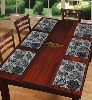 REVEXO Rectangular Pack of 6 Table Placemat(Multicolor, PVC)
