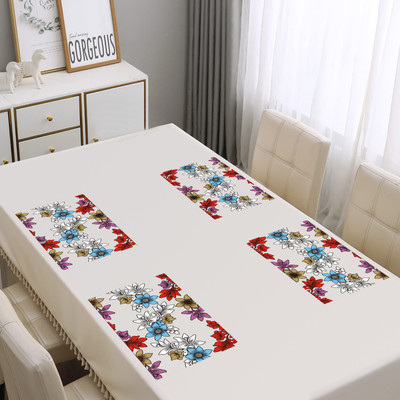 Flipkart SmartBuy Rectangular Pack of 4 Table Placemat(Multicolor, PVC)