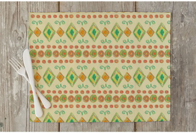 Artzfolio Rectangular Pack of 6 Table Placemat(Multicolor, Cotton)