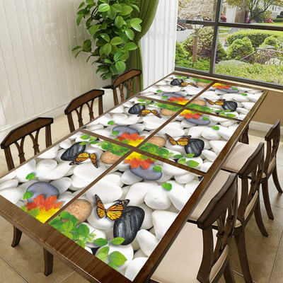 LooMantha Rectangular Pack of 6 Table Placemat(Light Green, PVC)