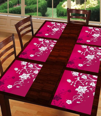 WONDERLAND Rectangular Pack of 4 Table Placemat(Multicolor, PVC)