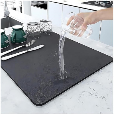 Arica Enterprise Rectangular Pack of 1 Table Placemat(Black, Rubber)