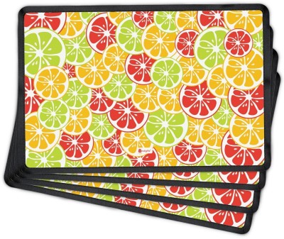 Indigifts Rectangular Pack of 4 Table Placemat(Multicolor, Polyester)