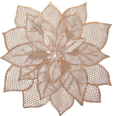 Dakshya Industries Round Pack of 2 Table Placemat(Brown, PVC)