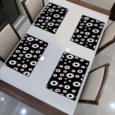 shrinitya Rectangular Pack of 6 Table Placemat(Multicolor, Polyester)