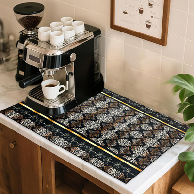 KITCHENBIZ Rectangular Pack of 1 Table Placemat(Grey, Rubber)