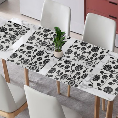 Flipkart SmartBuy Rectangular Pack of 6 Table Placemat(Black, White, PVC)