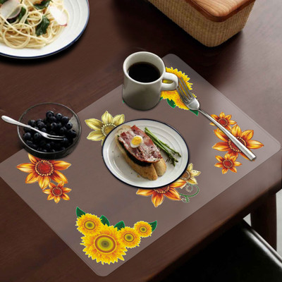Flipkart SmartBuy Rectangular Pack of 6 Table Placemat(Yellow, PVC)