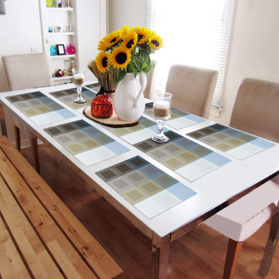 HOKiPO Rectangular Pack of 7 Table Placemat(Multicolor, PVC)