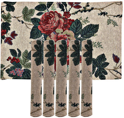 PRAKARTIK Rectangular Pack of 6 Table Placemat(Multicolor, Cotton)