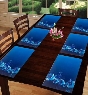 REVEXO Rectangular Pack of 6 Table Placemat(Multicolor, PVC)