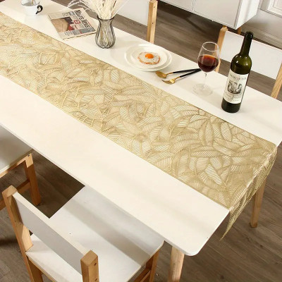 LaVichitra Rectangular Pack of 1 Table Placemat(Gold, PVC)