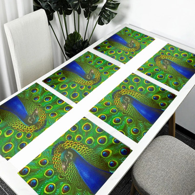 SANRAKSSHAN Rectangular Pack of 6 Table Placemat(Multicolor, PVC)