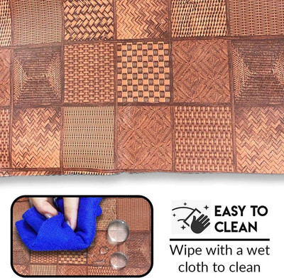 Castle Decor Rectangular Pack of 1 Table Placemat(Brown, PVC)