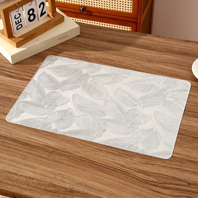 Castle Decor Rectangular Pack of 1 Table Placemat(Brown, PVC)