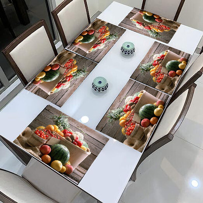 REVEXO Rectangular Pack of 6 Table Placemat(Lavender, PVC)